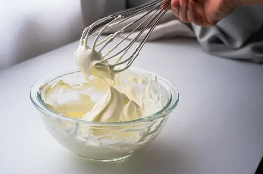 Topping de crema chantilly
